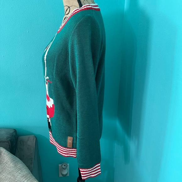 EUC Tipsy Elves Santa Drinking Milk Christmas Long Sleeve Sweater - Picture 3 of 6